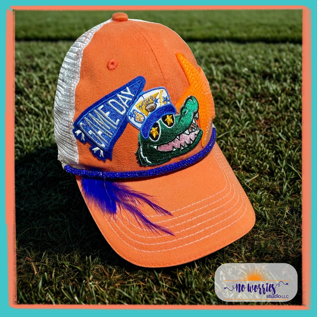 Cap, Gators Gameday, Trendy, Hand-Decorated Custom for Women
