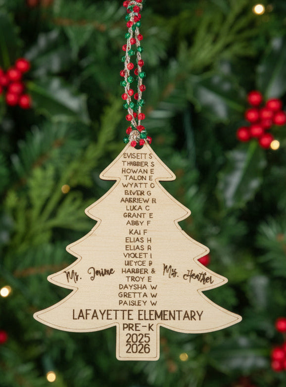 Christmas Ornament - Teacher Classroom Customized Ornament