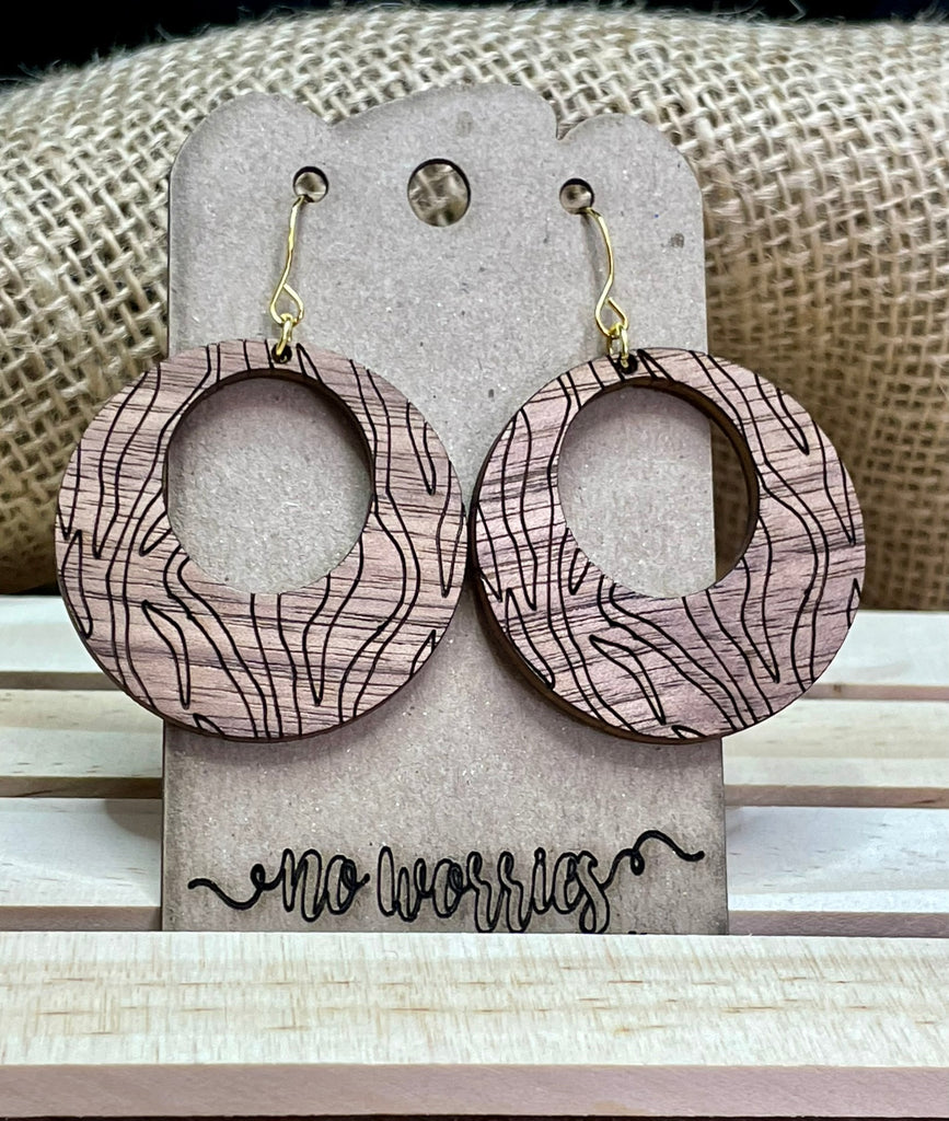 Earrings Seaweed round