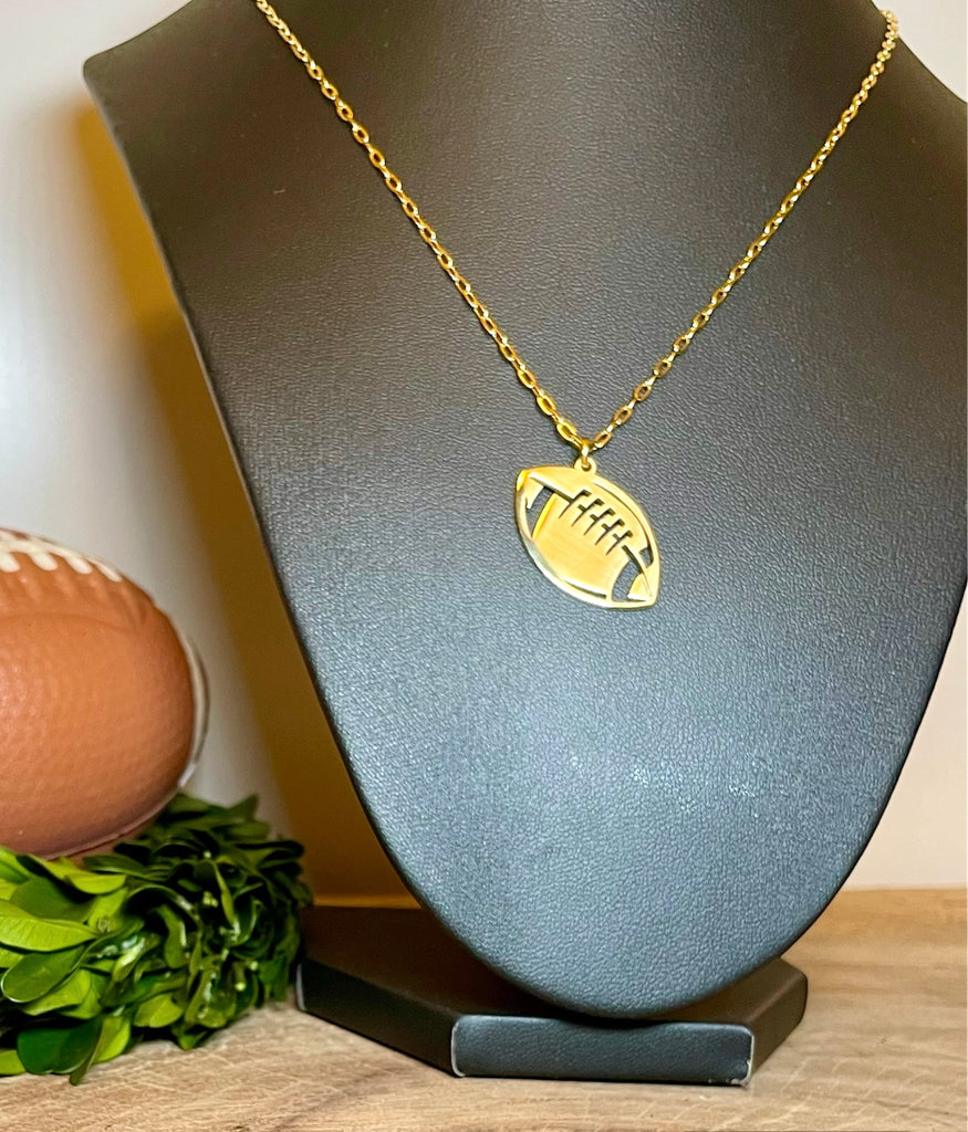 Jewelry Necklace Football Gold or Silver