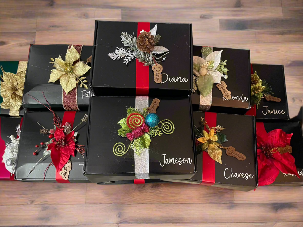 Christmas Bows with Ribbon