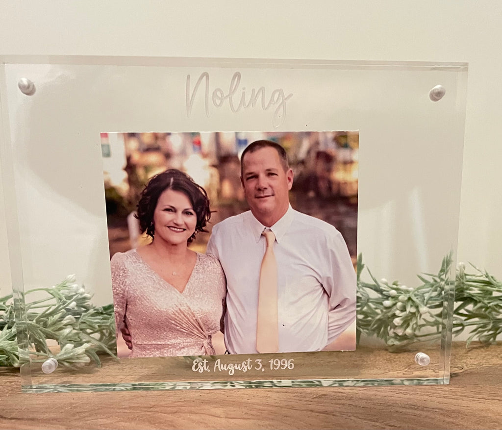 Photo frame 4X6, Acrylic, Engraved