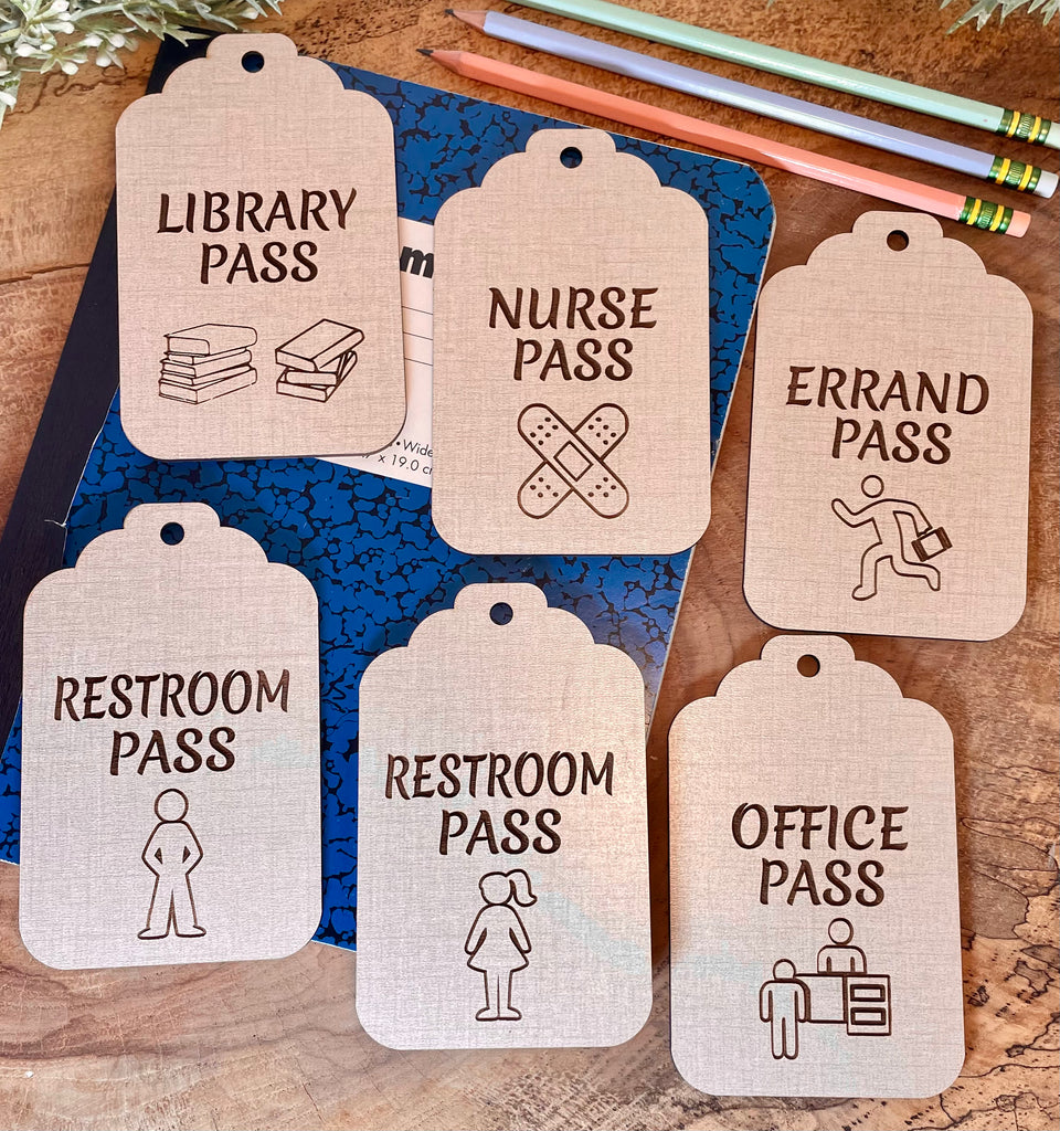 Teacher Hall Pass Set Personalized