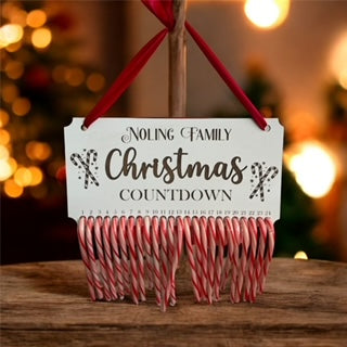 Christmas Countdown Candy Cane Sign